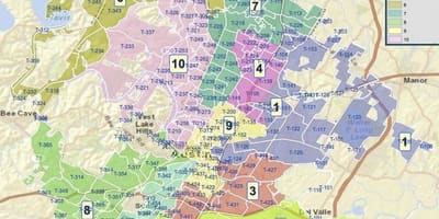 Остін зонування карті