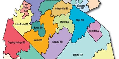 Остін площа шкільний округ на карті